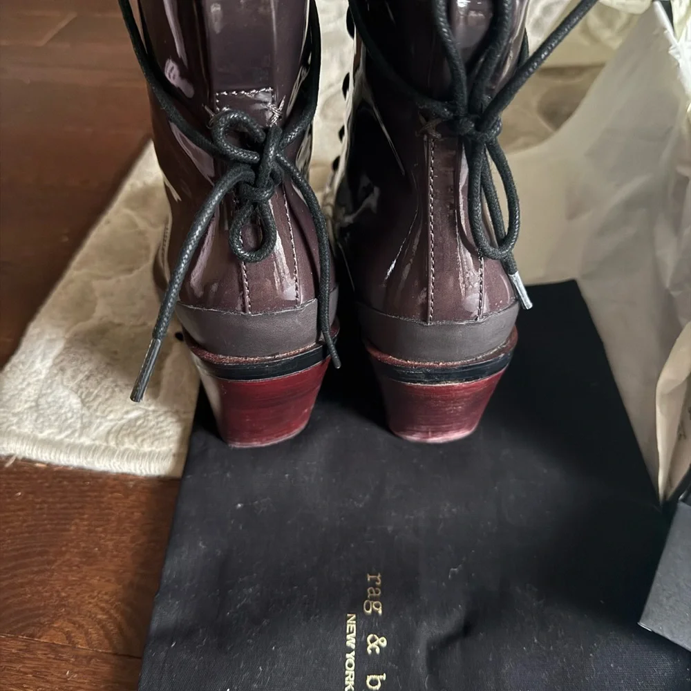 rag & bone Ryder lace up in ash grey 8.5 - Picture 8 of 10